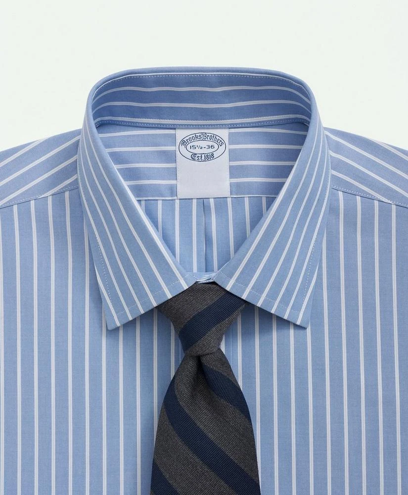 商品Brooks Brothers|Big & Tall Stretch Supima® Cotton Non-Iron Poplin Ainsley Collar, Striped Dress Shirt,价格¥1164,第2张图片详细描述