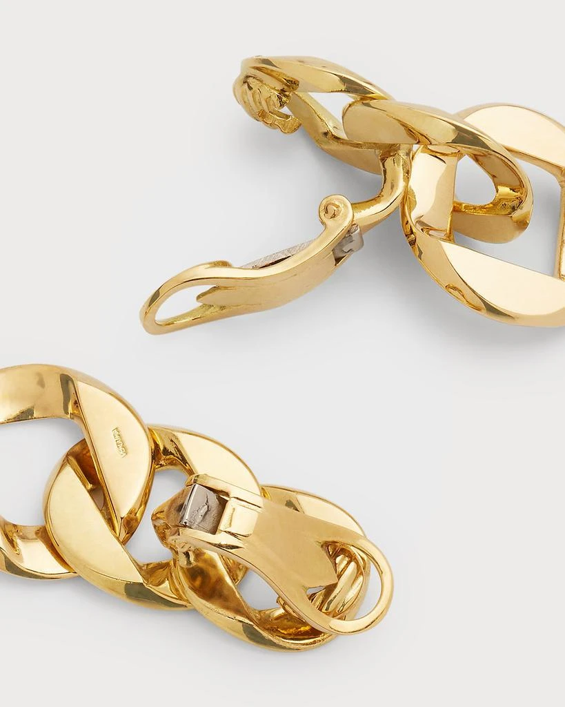 商品Verdura|18k Yellow Gold Piccolo Curb-Link Clip-On Earrings,价格¥31038,第4张图片详细描述