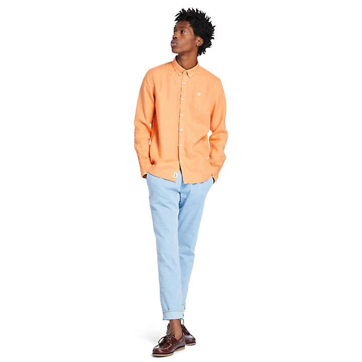 商品Timberland|Mill River LS Linen Shirt for Men in Peach,价格¥366,第3张图片详细描述