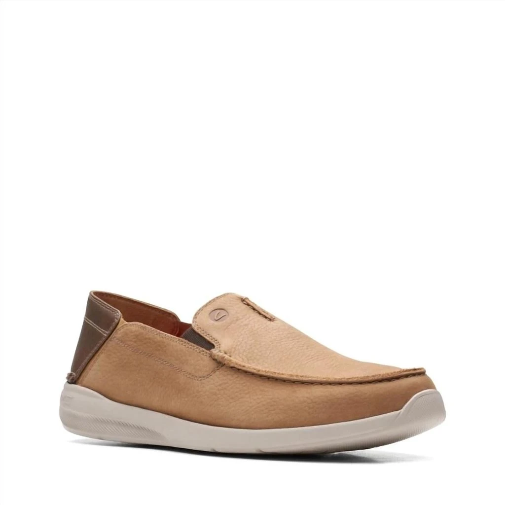 商品Clarks|Men's Gorwin Step Loafer In Dark Sand,价格¥429,第2张图片详细描述