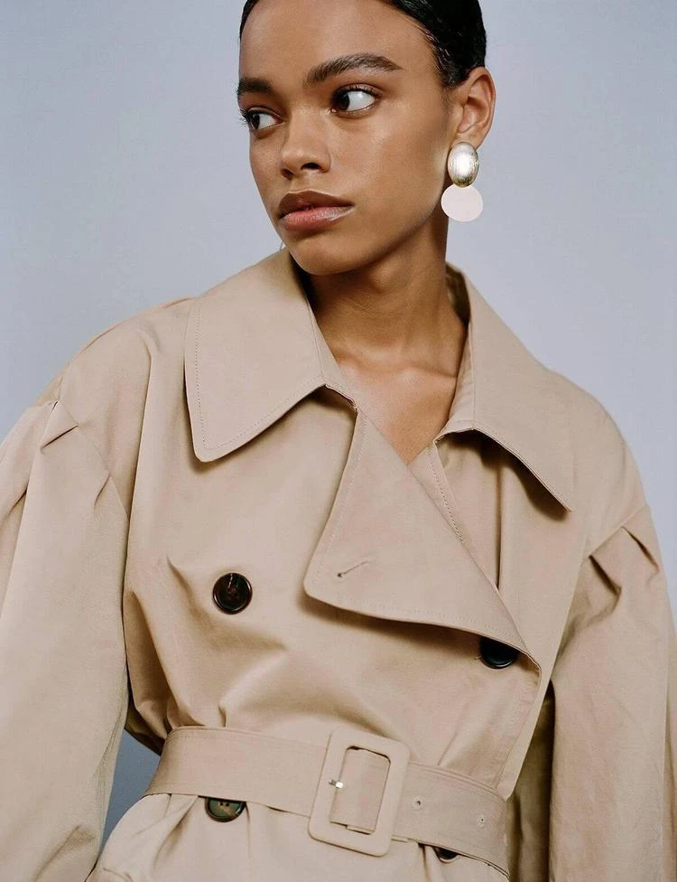 Tan Oversize Belted Trench Coat 商品