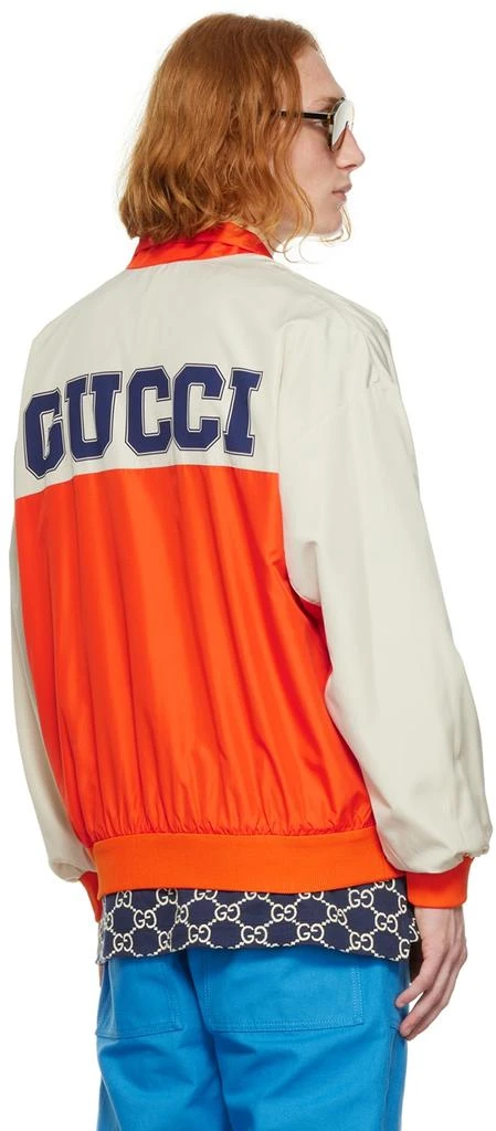 商品Gucci|橙色 & 灰白色拼接夹克,价格¥16175,第3张图片详细描述