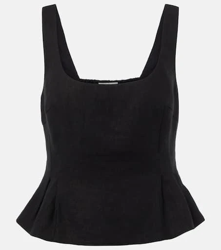 商品Posse|Rosalie装饰腰摆亚麻上衣,价格¥2235,第1张图片