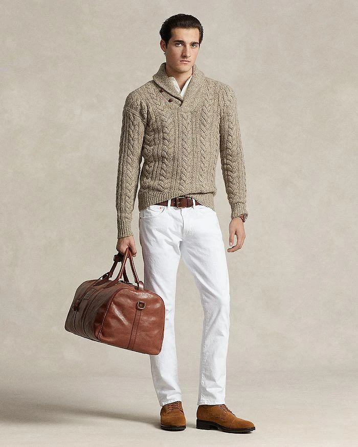 商品Ralph Lauren|Wool Blend Cable Knit Regular Fit Shawl Collar Sweater,价格¥1110,第2张图片详细描述