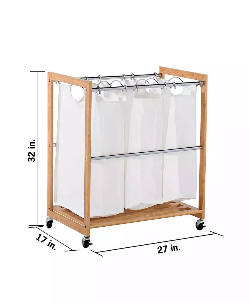 3 Bag Bamboo Laundry Cart 商品