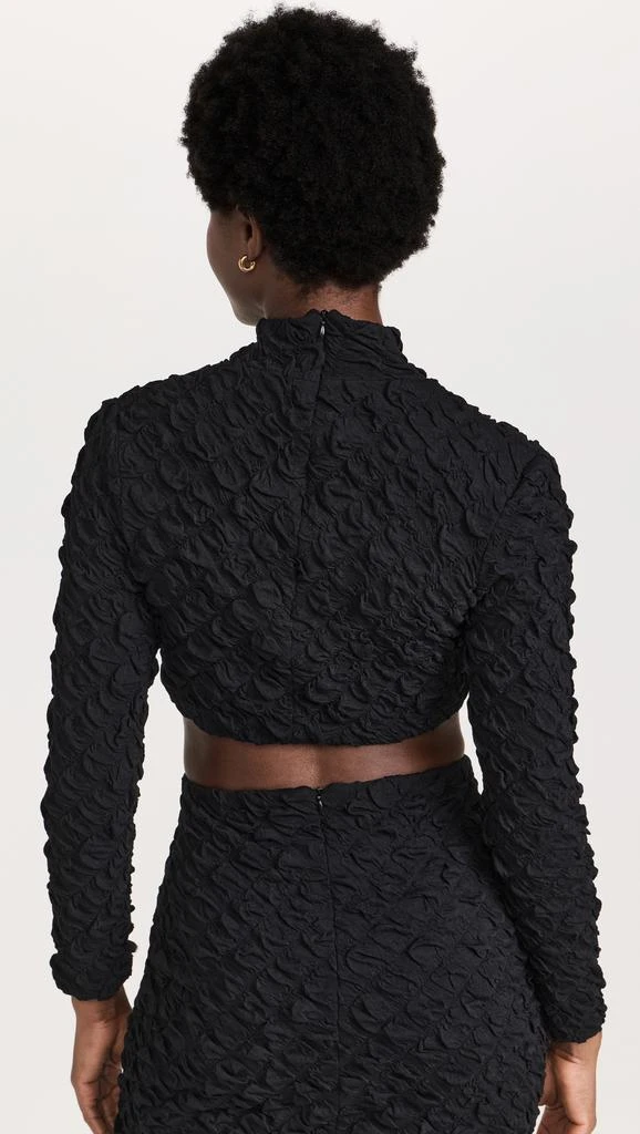 商品Dur Doux|Puckered Knit Long Sleeve Crop Top,价格¥929,第2张图片详细描述