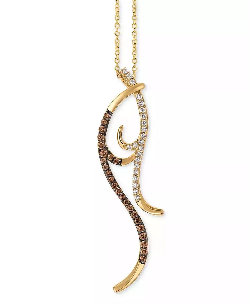 商品Le Vian|Chocolatier® Diamond 18" Pendant Necklace (3/8 ct. t.w.) in 14k Yellow Gold,价格¥4819,第1张图片