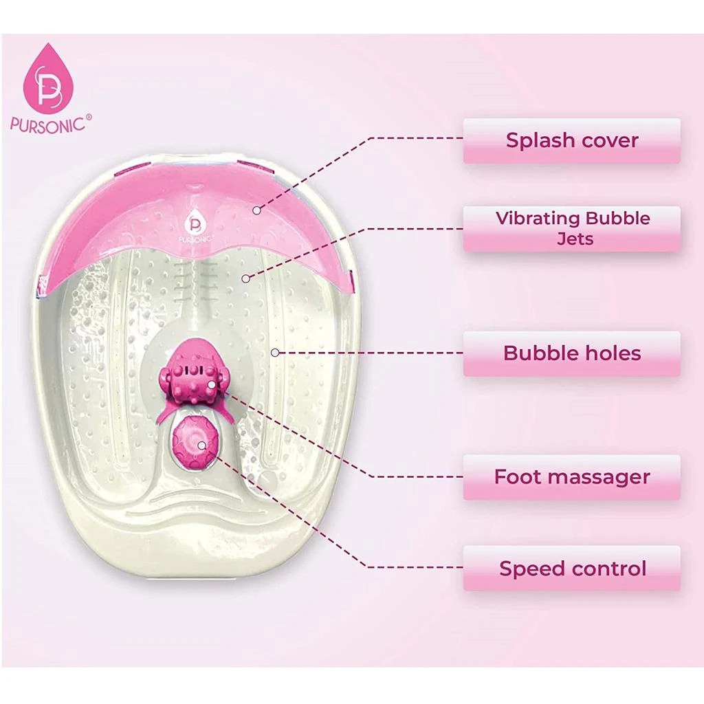 商品PURSONIC|Foot Spa Massager with Tea Tree Oil Foot Salt Scrub (Warming Function),价格¥475,第4张图片详细描述