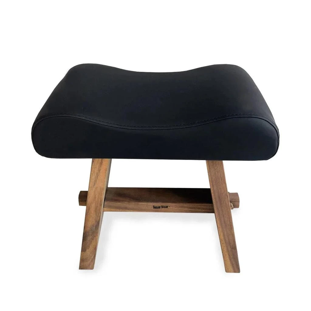 Le Tabouret Suar Avec Cuir - Naturel Noir 商品