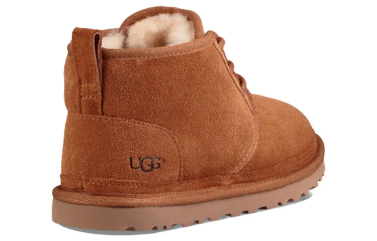 商品[国内直发] UGG|Neumel 牛剖层皮革加绒保暖及踝雪地靴 女款 栗色,价格¥786,第4张图片详细描述