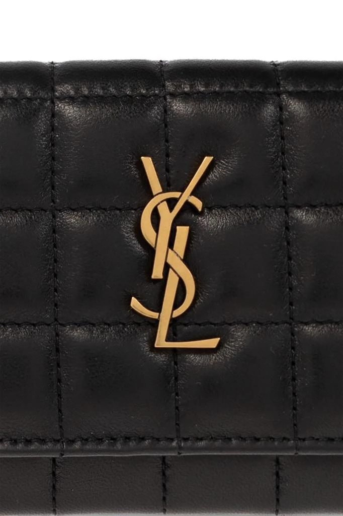 商品Yves Saint Laurent|Saint Laurent YSL Logo Plaque Quilted Wallet,价格¥3506,第4张图片详细描述