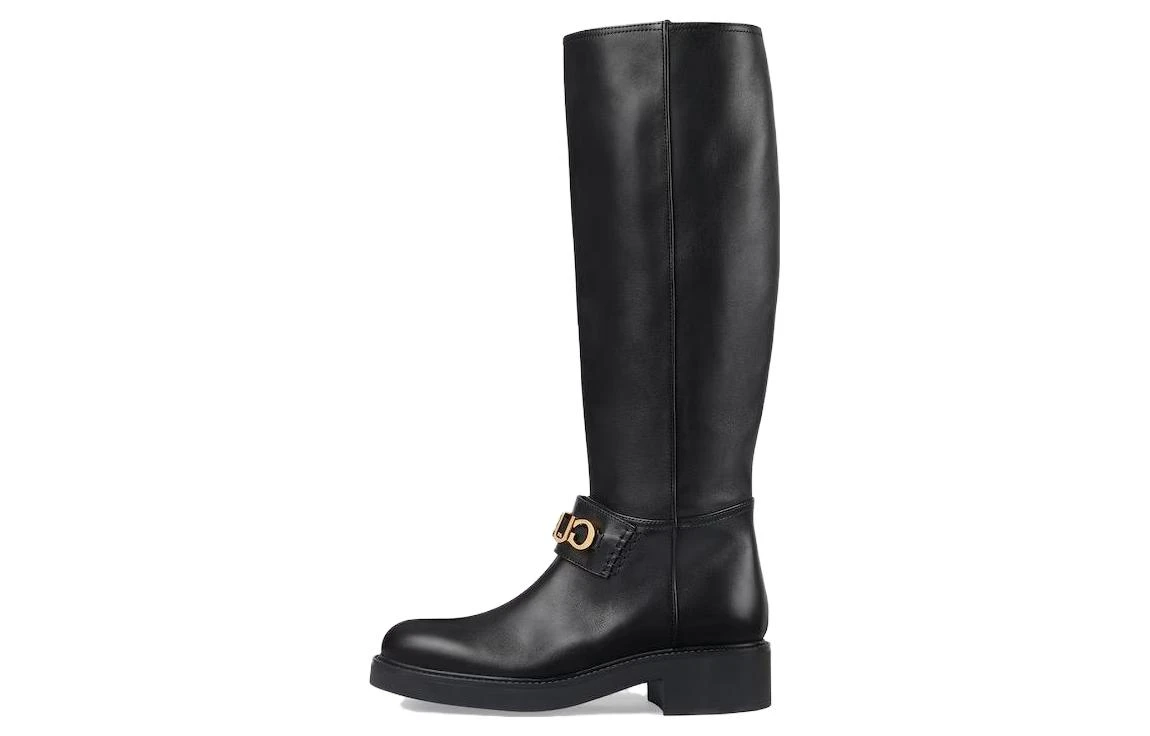商品[国内直发] Gucci|古驰 时尚舒适 高筒靴 女款 黑色,价格¥10232,第1张图片