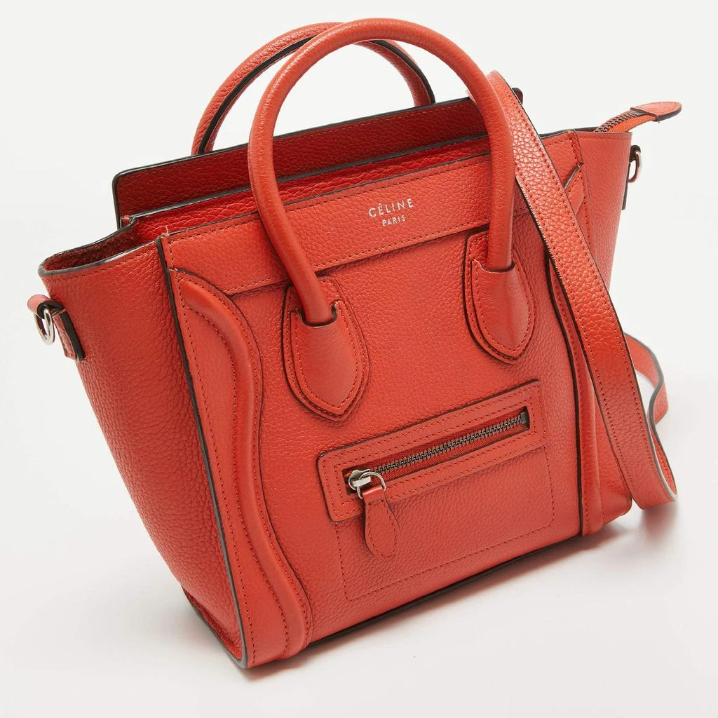 商品[二手商品] Celine|Céline Red Leather Nano Luggage Tote,价格¥4514,第3张图片详细描述