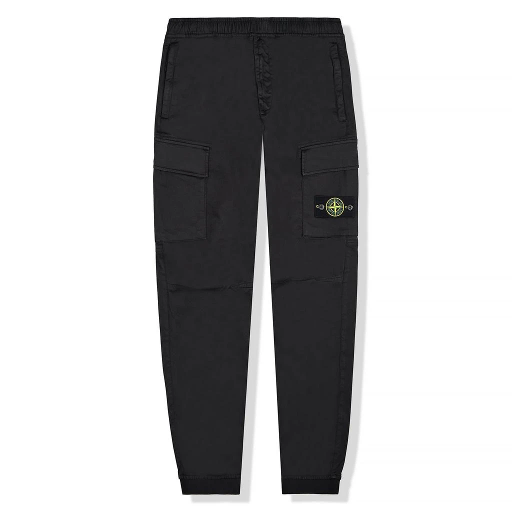 商品Stone Island|Stone Island Black Stretch Cargo Trousers,价格¥3693,第1张图片