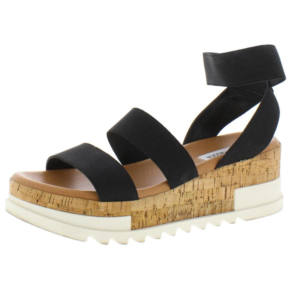 商品Steve Madden|Steve Madden Womens Bandi Ankle Strap Cork Wedge Sandals,价格¥169,第1张图片