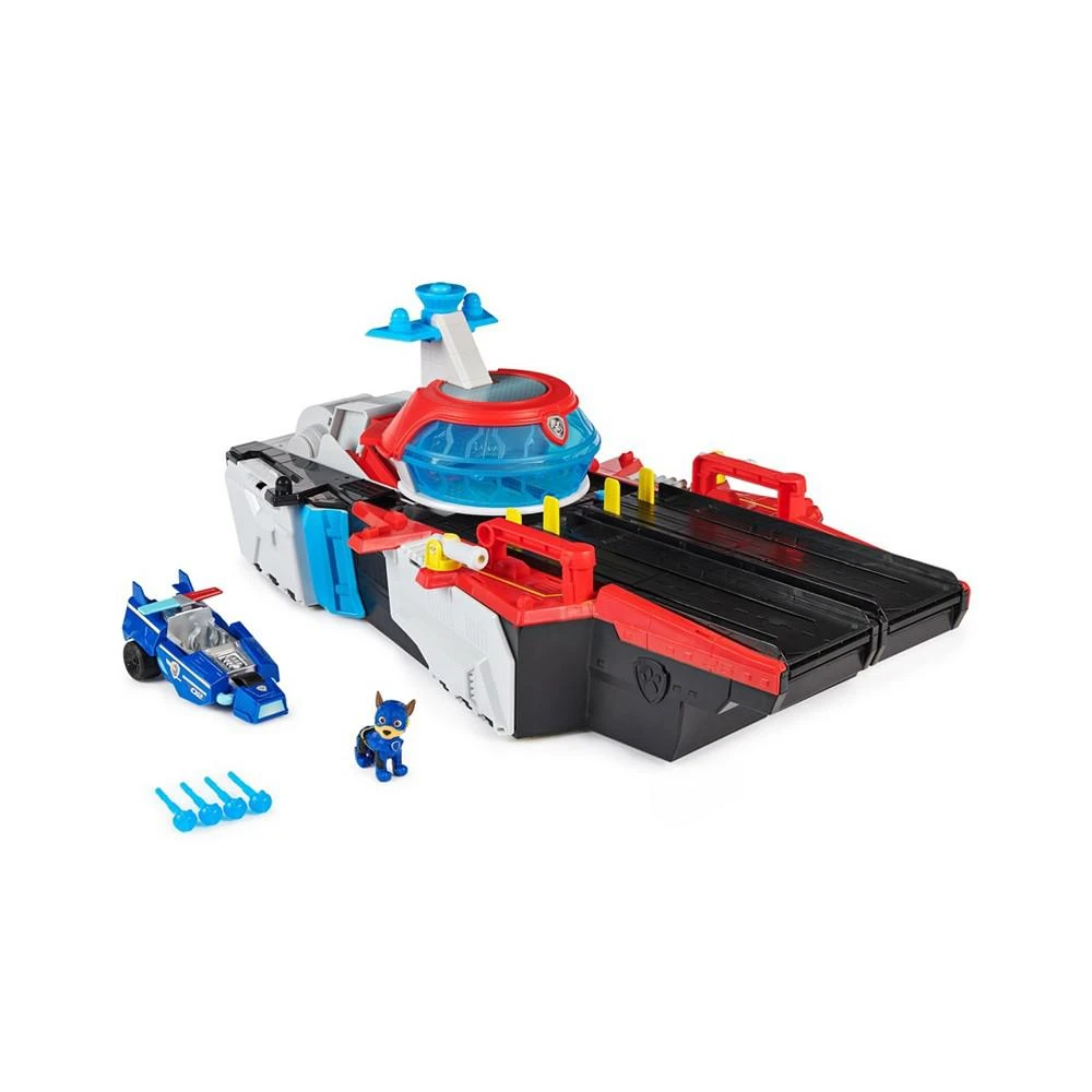 商品Paw Patrol|The Mighty Movie, Aircraft Carrier HQ, with Chase Action Figure and Mighty Pups Cruiser, Kids Toys for Boys Girls 3 Plus,价格¥486,第1张图片