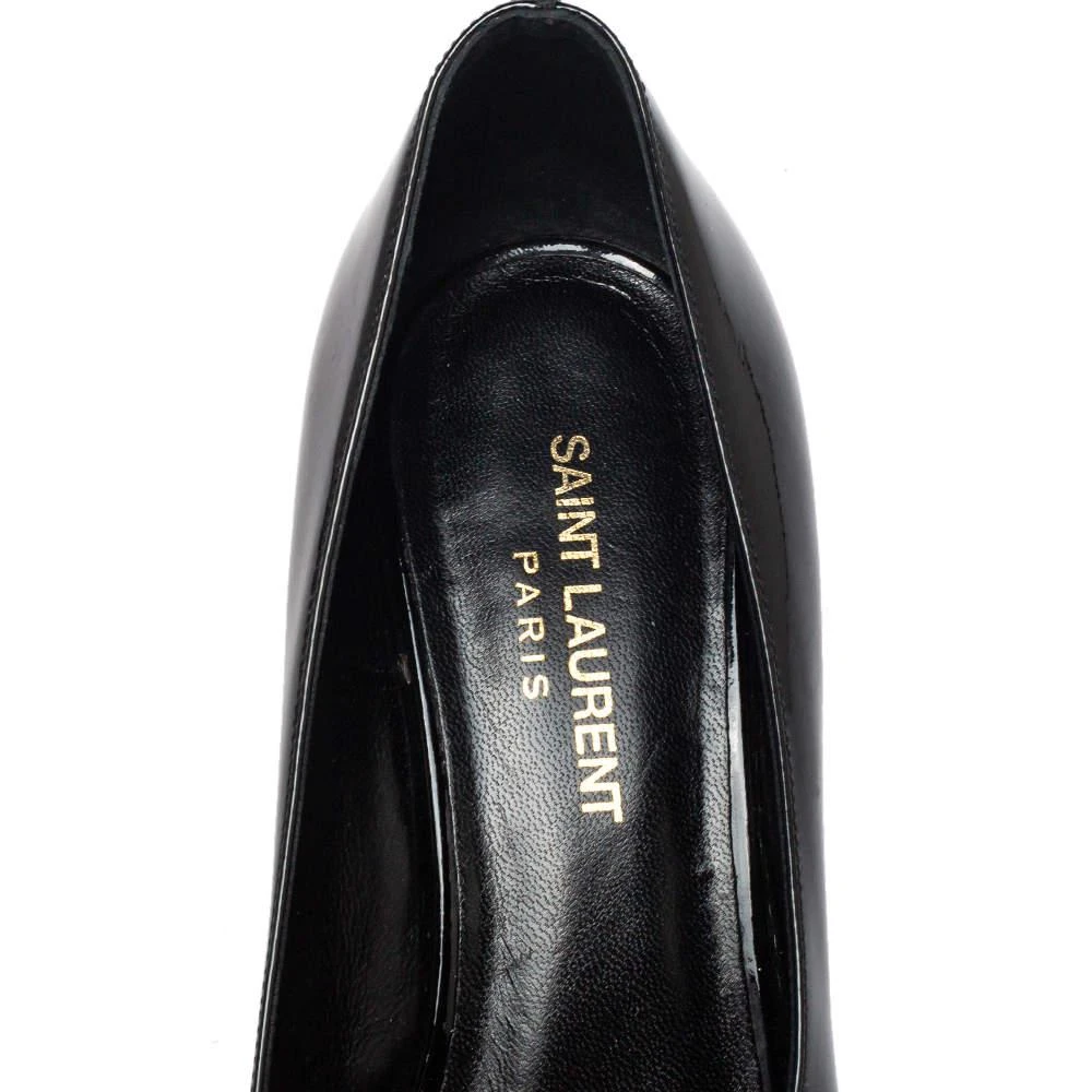 Saint Laurent Black Patent Leather Kitten Heel Pumps Size 37.5 商品