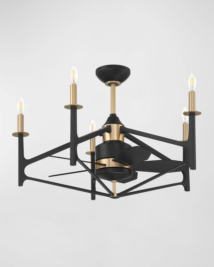 商品Ellington/Litex|The Reserve 32" Wi-Fi Chandelier Ceiling Fan with Light Kit,价格¥5101,第1张图片