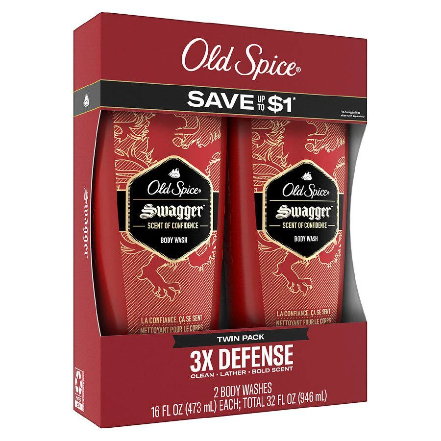 商品Old Spice|Red Zone Body Wash Twin Pack Swagger,价格¥79,第2张图片详细描述