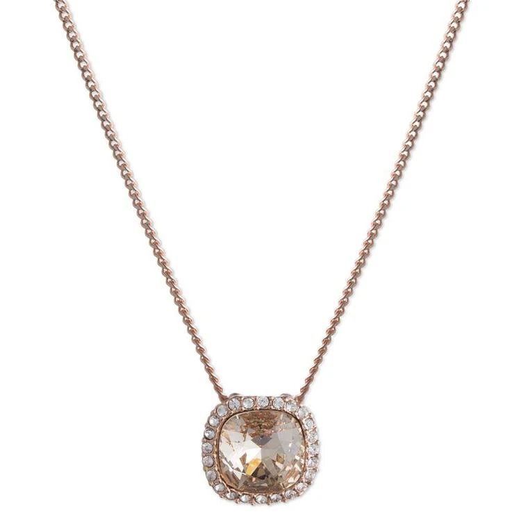 商品Givenchy|纪梵希玫瑰金项链Givenchy Rose Gold-Tone Crystal Cushion Pendant Necklace,价格¥253,第1张图片