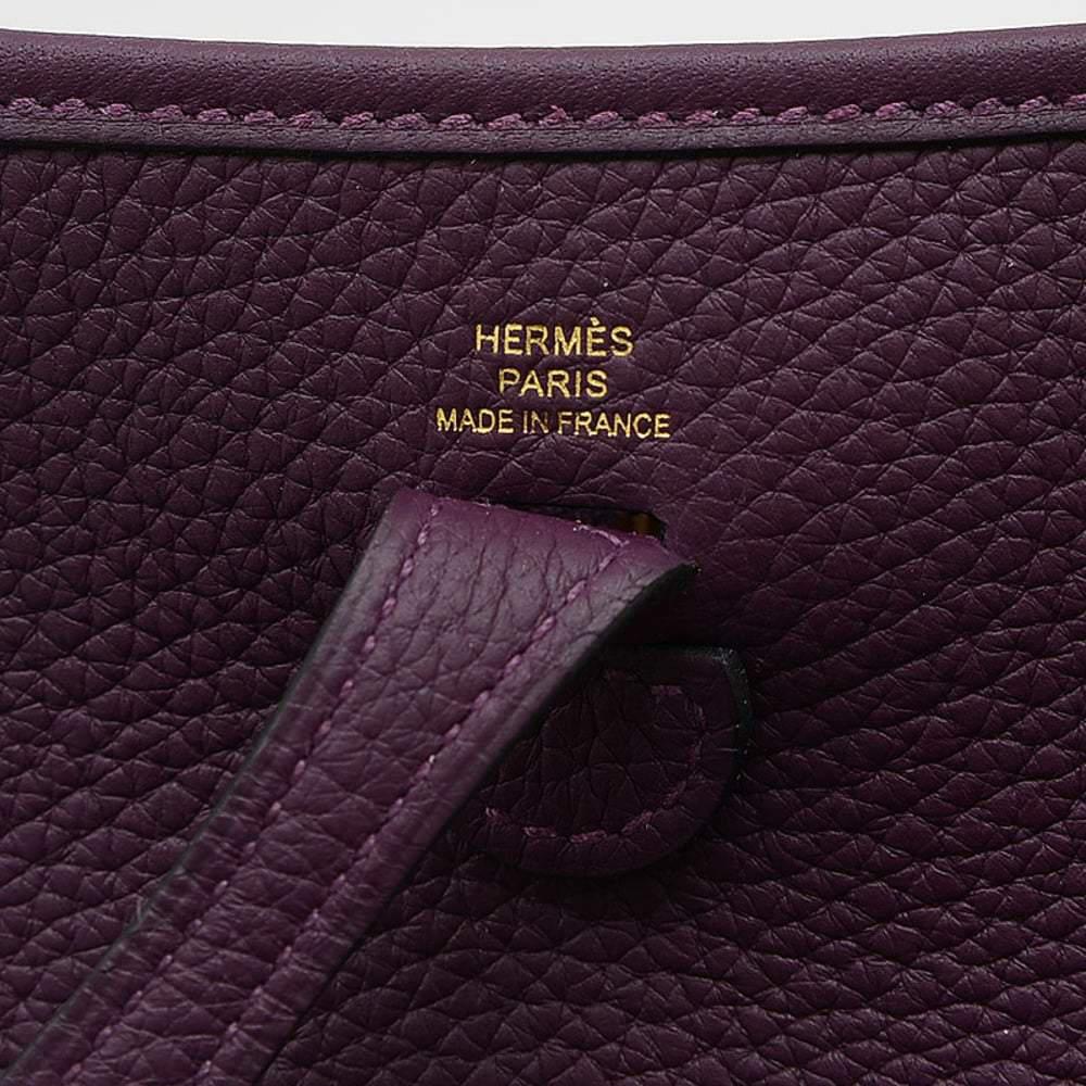 Hermes Evelyn TPM Shoulder Bag Amazon Taurillon Cassis Gold Hardware U Stamp商品第4张图片规格展示