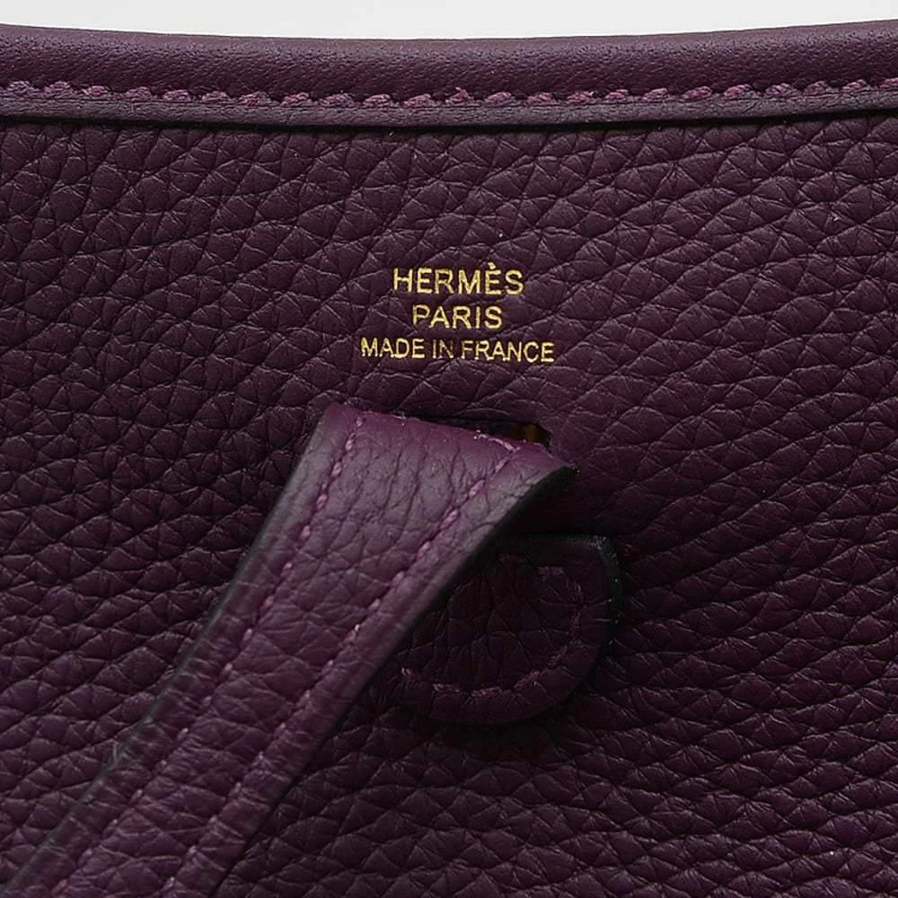 商品[二手商品] Hermes|Hermes Evelyn TPM Shoulder Bag Amazon Taurillon Cassis Gold Hardware U Stamp,价格¥35406,第4张图片详细描述