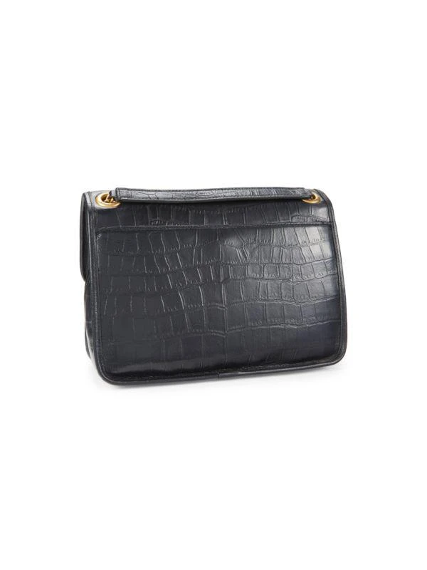 商品Karl Lagerfeld Paris|Lyon Croc Embossed Leather Shoulder Bag,价格¥1126,第4张图片详细描述