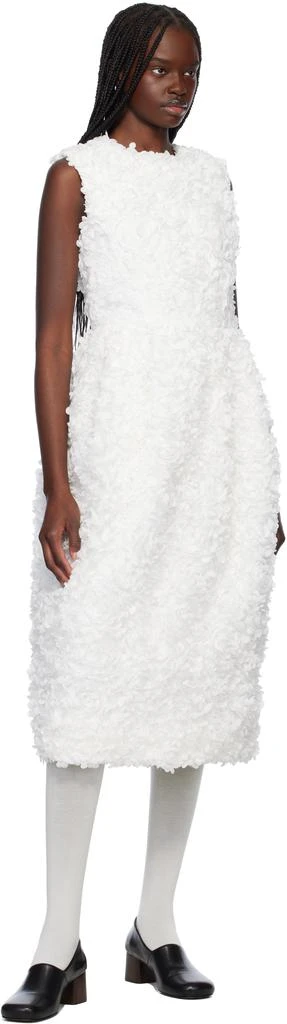 商品Comme des Garcons|White Tulle Flower Tape Embroidery Midi Dress,价格¥5978,第4张图片详细描述