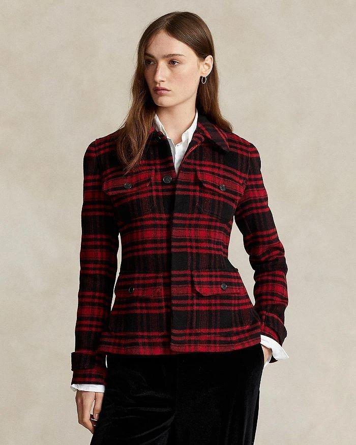 商品Ralph Lauren|Plaid Wool Twill Utility Jacket,价格¥3656,第3张图片详细描述