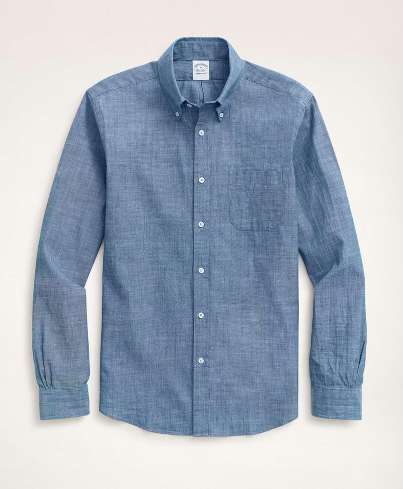 商品Brooks Brothers|Regent Regular-Fit Chambray Sport Shirt,价格¥937,第1张图片