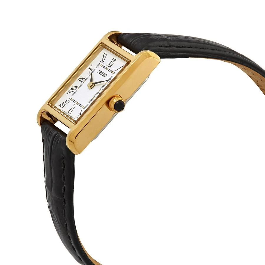 商品Seiko|精工石英白色表盘黑色皮革女士手表 SWR054,价格¥1050,第2张图片详细描述