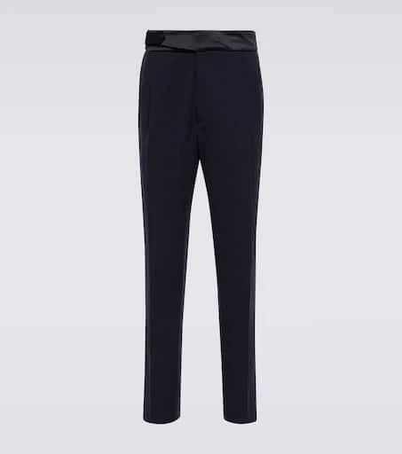 商品Giorgio Armani|修身亚麻裤装,价格¥7770,第1张图片