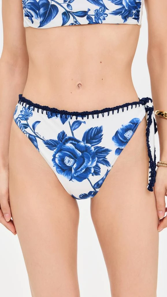 商品Farm Rio|Floral Cascade High Waist Bikini Bottoms,价格¥1042,第1张图片
