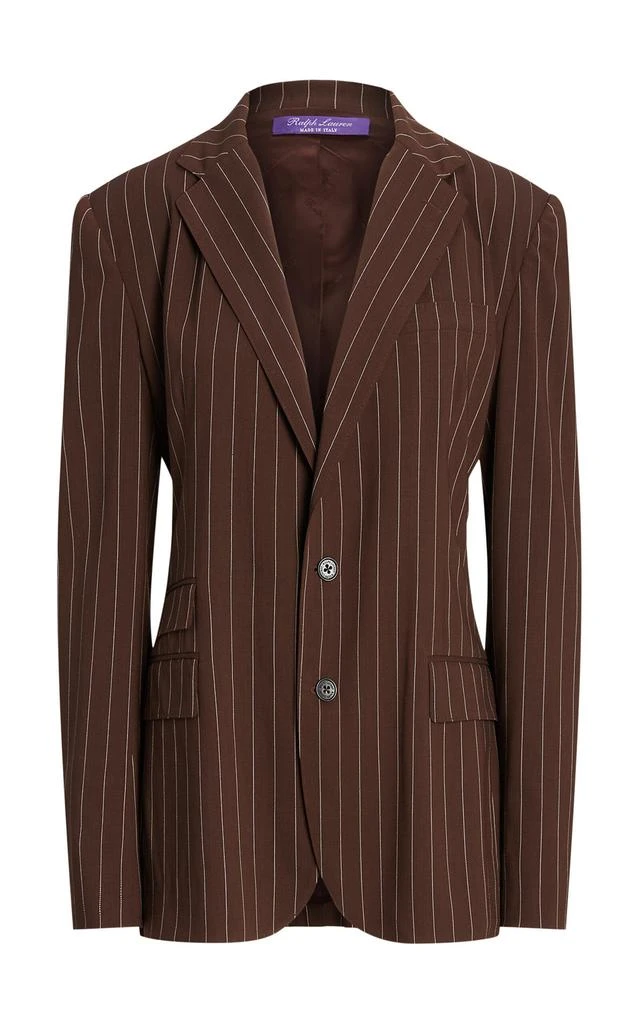 商品Ralph Lauren|Ralph Lauren - Odera Pinstriped Wool Blazer Jacket - Stripe - US 8 - Moda Operandi,价格¥21210,第1张图片