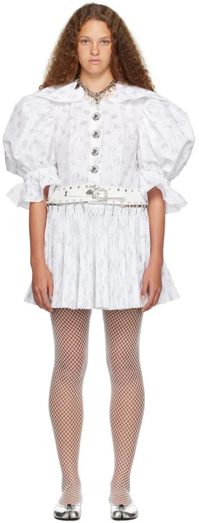 商品CHOPOVA LOWENA|SSENSE Exclusive White Wedding Harpsichord Minidress,价格¥7084,第1张图片