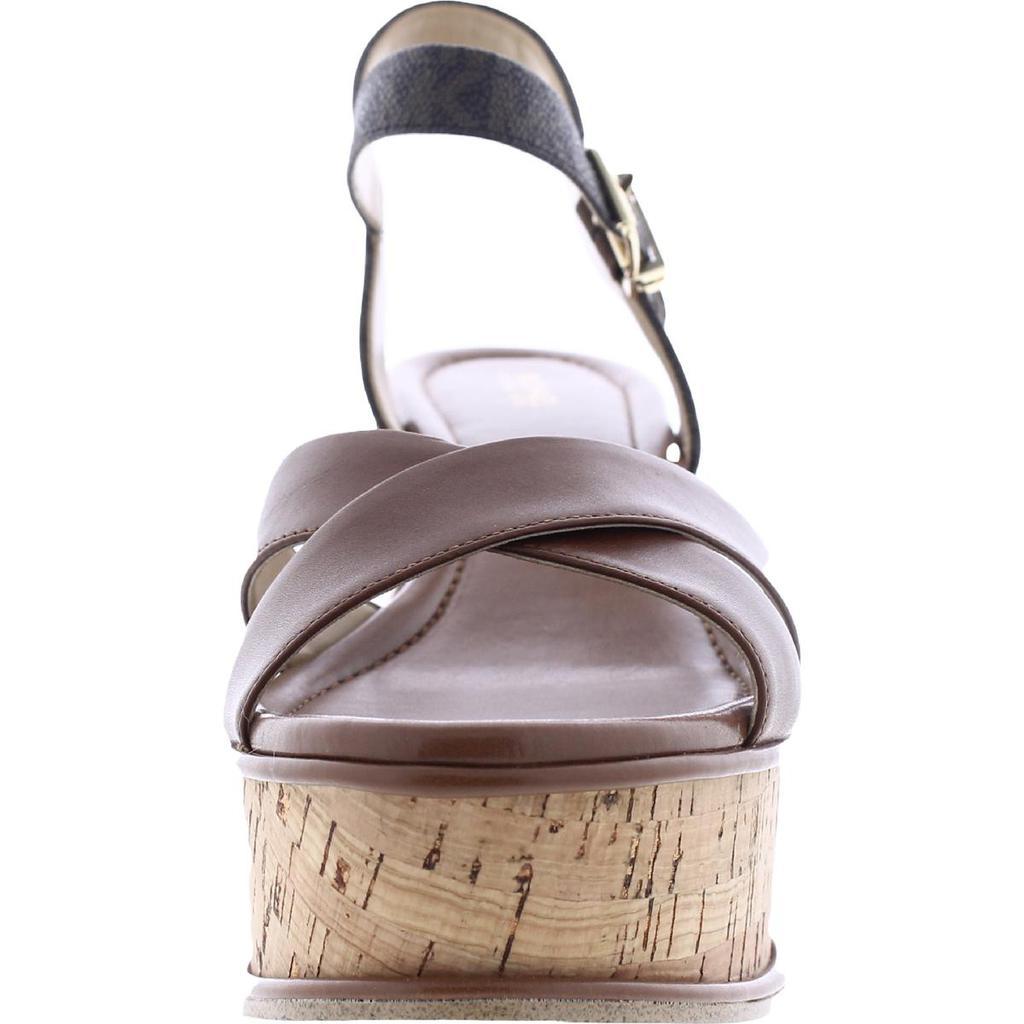 商品Michael Kors|MICHAEL Michael Kors Womens Melina Slip On Leather Wedge Sandals,价格¥776,第5张图片详细描述