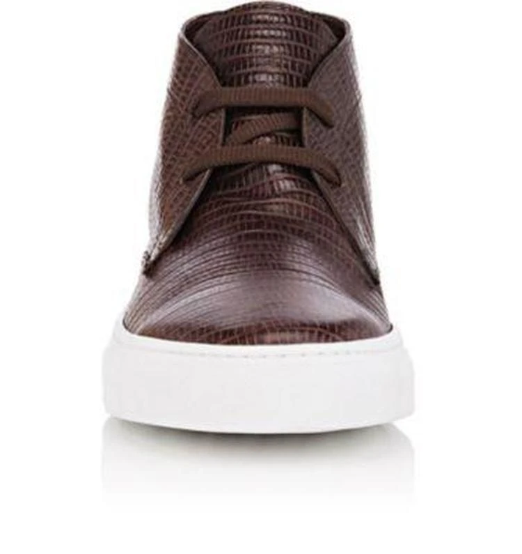 商品Barneys New York|Lizard-Stamped Leather Chukka Sneakers,价格¥952,第4张图片详细描述