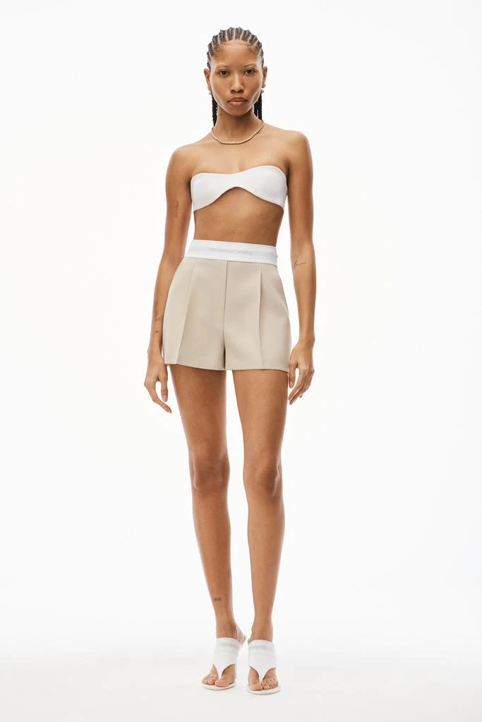 商品Alexander Wang|HIGH-WAISTED PLEATED SHORT IN TWILL,价格¥1675,第2张图片详细描述