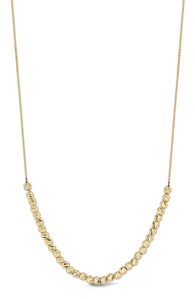 商品Ember Fine Jewelry|14K Yellow Gold Beaded Frontal Necklace,价格¥3639,第1张图片