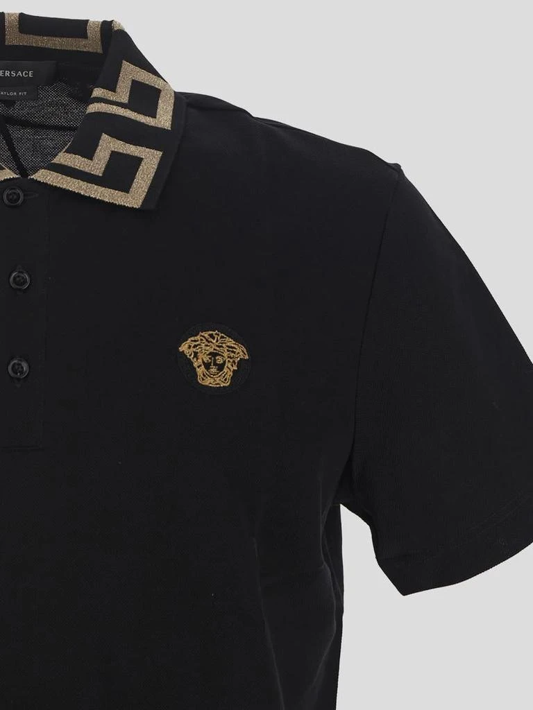 商品Versace|Versace Greca Neck Polo Shirt,价格¥2515,第3张图片详细描述