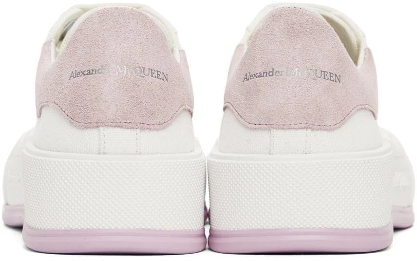商品Alexander McQueen|White & Purple Deck Lace Plimsoll Sneakers,价格¥1308,第4张图片详细描述