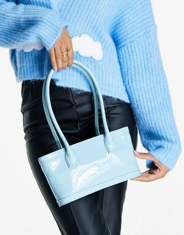 商品ASOS|ASOS DESIGN shoulder bag with elongated straps in blue,价格¥95,第4张图片详细描述