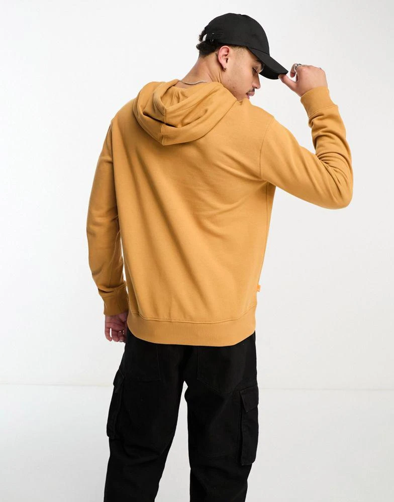 商品Timberland|Timberland stack logo hoodie with sleeve print in wheat,价格¥405,第2张图片详细描述