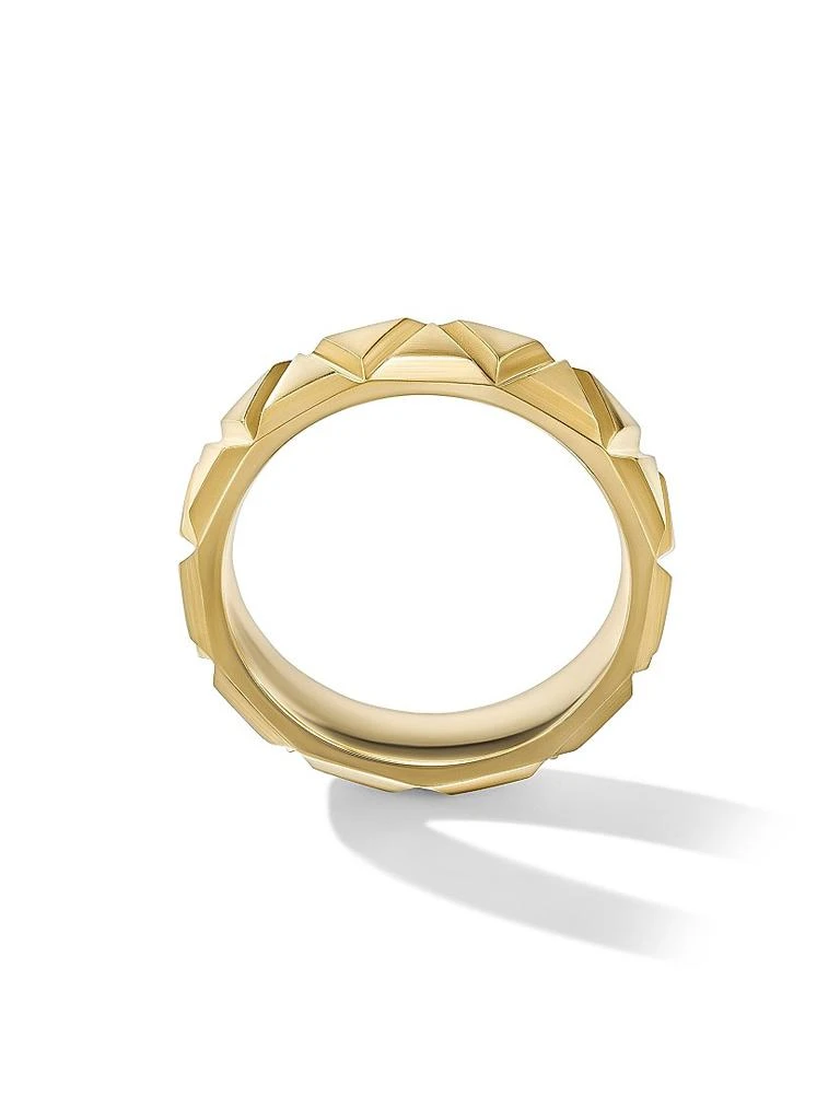 商品David Yurman|Faceted Triangle Band Ring in 18K Yellow Gold, 6MM,价格¥16273,第2张图片详细描述