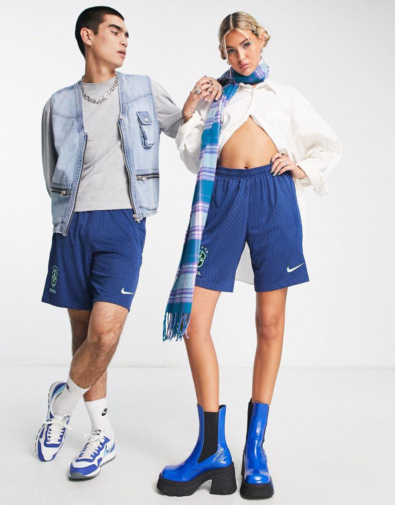 Nike Football World Cup 2022 Brazil unisex shorts in blue商品第4张图片规格展示