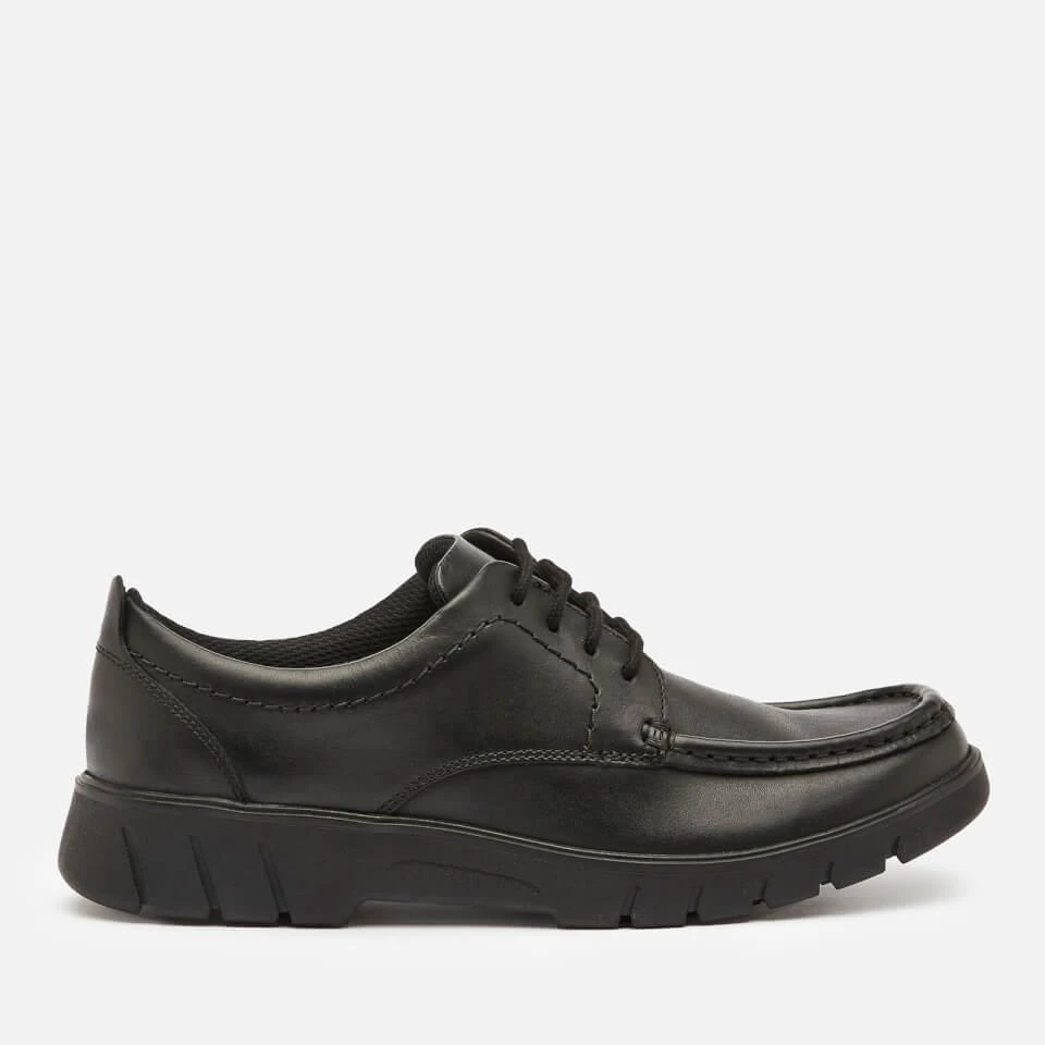 商品Clarks|CLARKS BRANCH LACE YOUTH SCHOOL SHOES - BLACK LEATHER,价格¥326,第1张图片