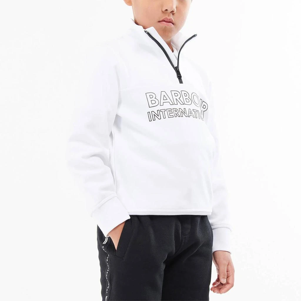 商品Barbour|Barbour International Boys' Halt Half Zip Sweatshirt - White,价格¥138,第2张图片详细描述