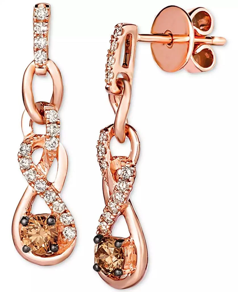 商品Le Vian|Diamond Linear Drop Earrings (5/8 ct. t.w.) in 14k Rose Gold,价格¥16857,第1张图片