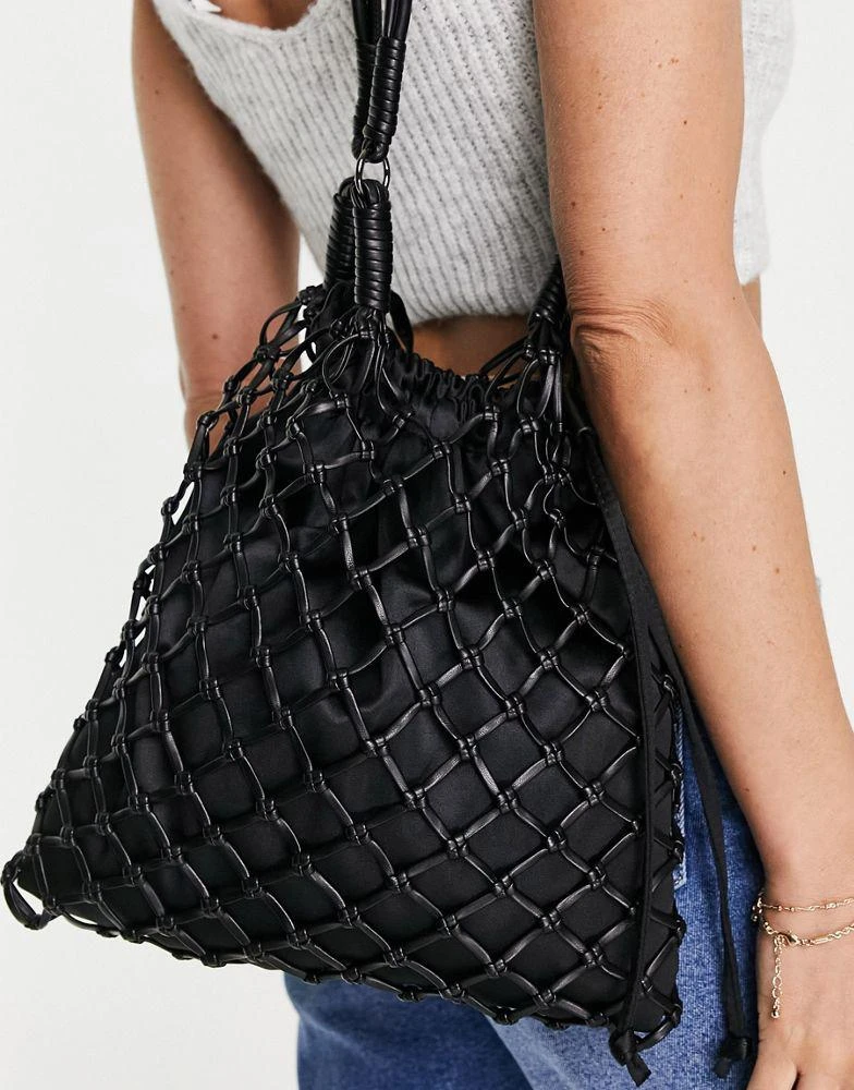 商品Topshop|Topshop satin large pu string shoulder,价格¥199,第4张图片详细描述