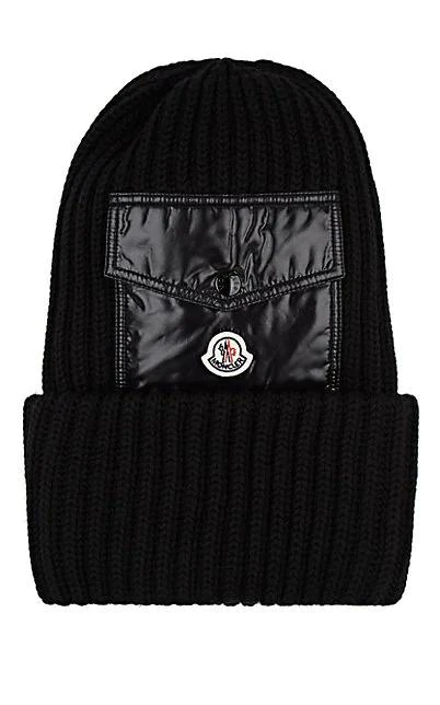 商品Moncler|Pocket-Detail Wool Beanie,价格¥1986,第1张图片